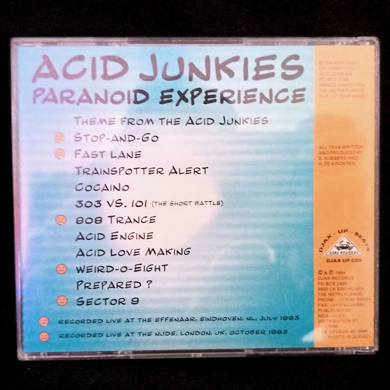 Acid Junkies – Paranoid Experience - Djax-Up-Beats – DJAX-UP-CD5 Back