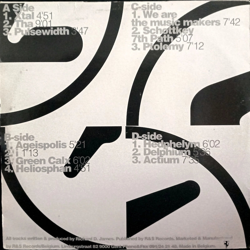 Aphex Twin – Selected Ambient Works 85-92 Back Cover