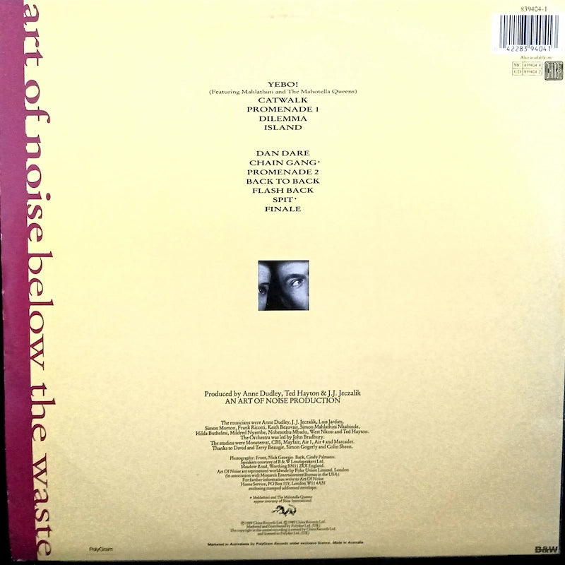 Art Of Noise – Below The Waste Back Cover