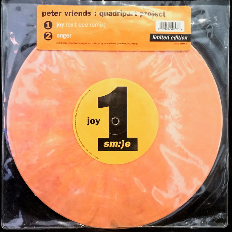 Peter Vriends : Quadripart Project – Joy Ltd Edition Orange Marbled Vinyl 10-inch Side 1