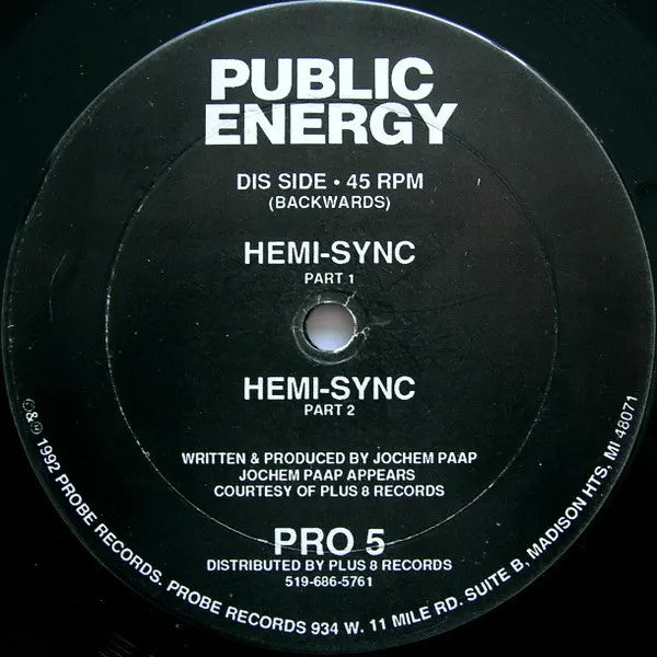 Public Energy – Hemi-Sync Three 'O Three - Probe PRO5 Dis Side