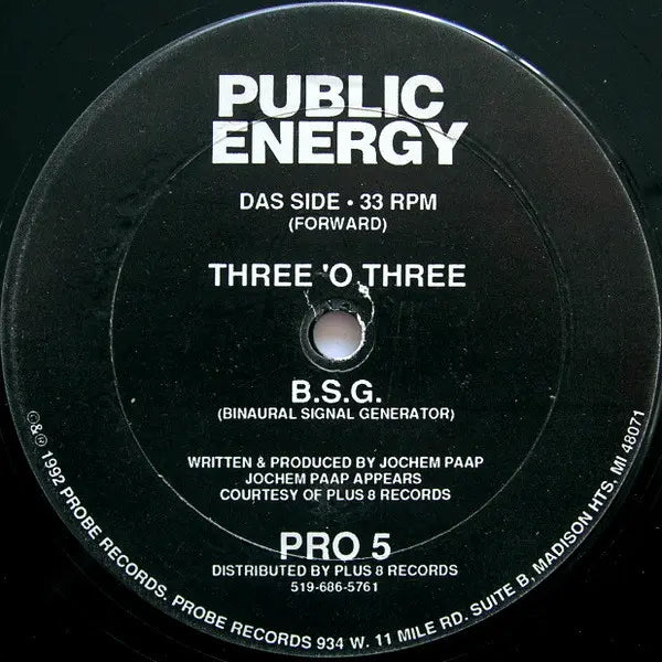 Public Energy – Hemi-Sync Three 'O Three - Probe PRO5 Das Side