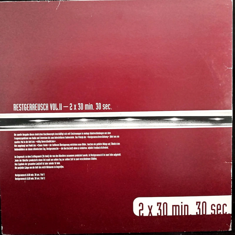 Restgeraeusch – Volume II Back Cover