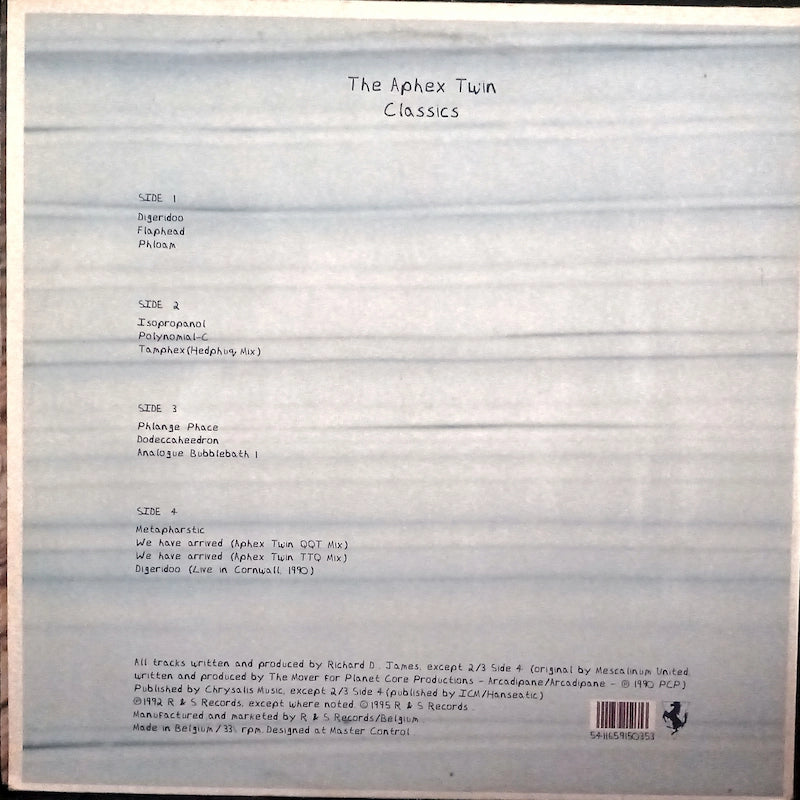 The Aphex Twin – Classics Back Cover