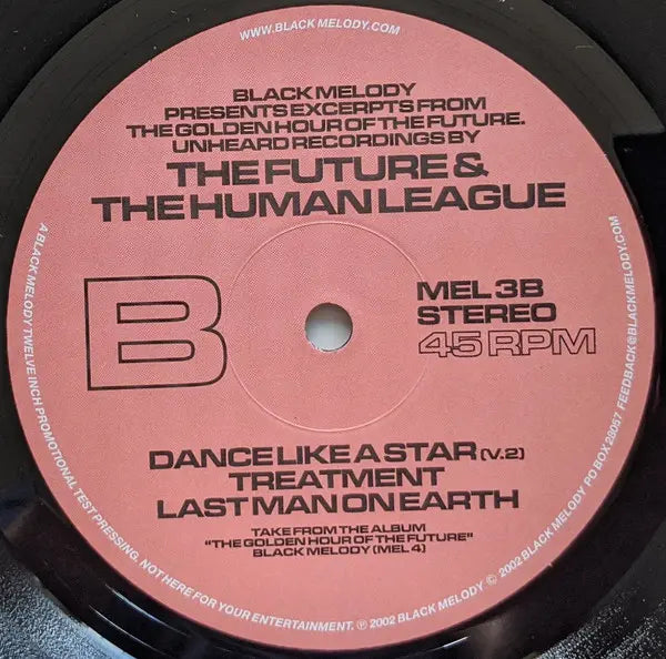 The Future & The Human League – Excerpts From The Golden Hour Of The Future Side B