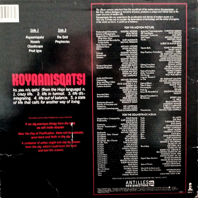 Philip Glass – Koyaanisqatsi Back